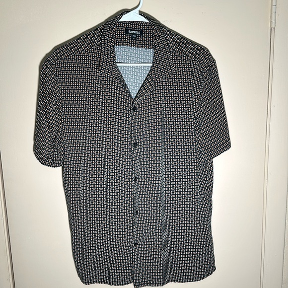 Express Men Pattern Button Up - Picture 1 of 3